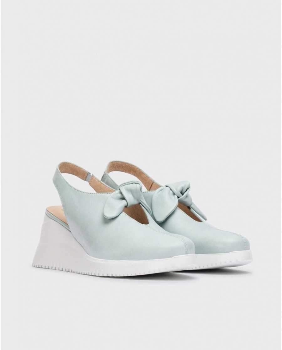 Wonders Blue Orleans Shoe | Wedges