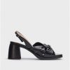 Wonders Black Wild Sandal | Heels