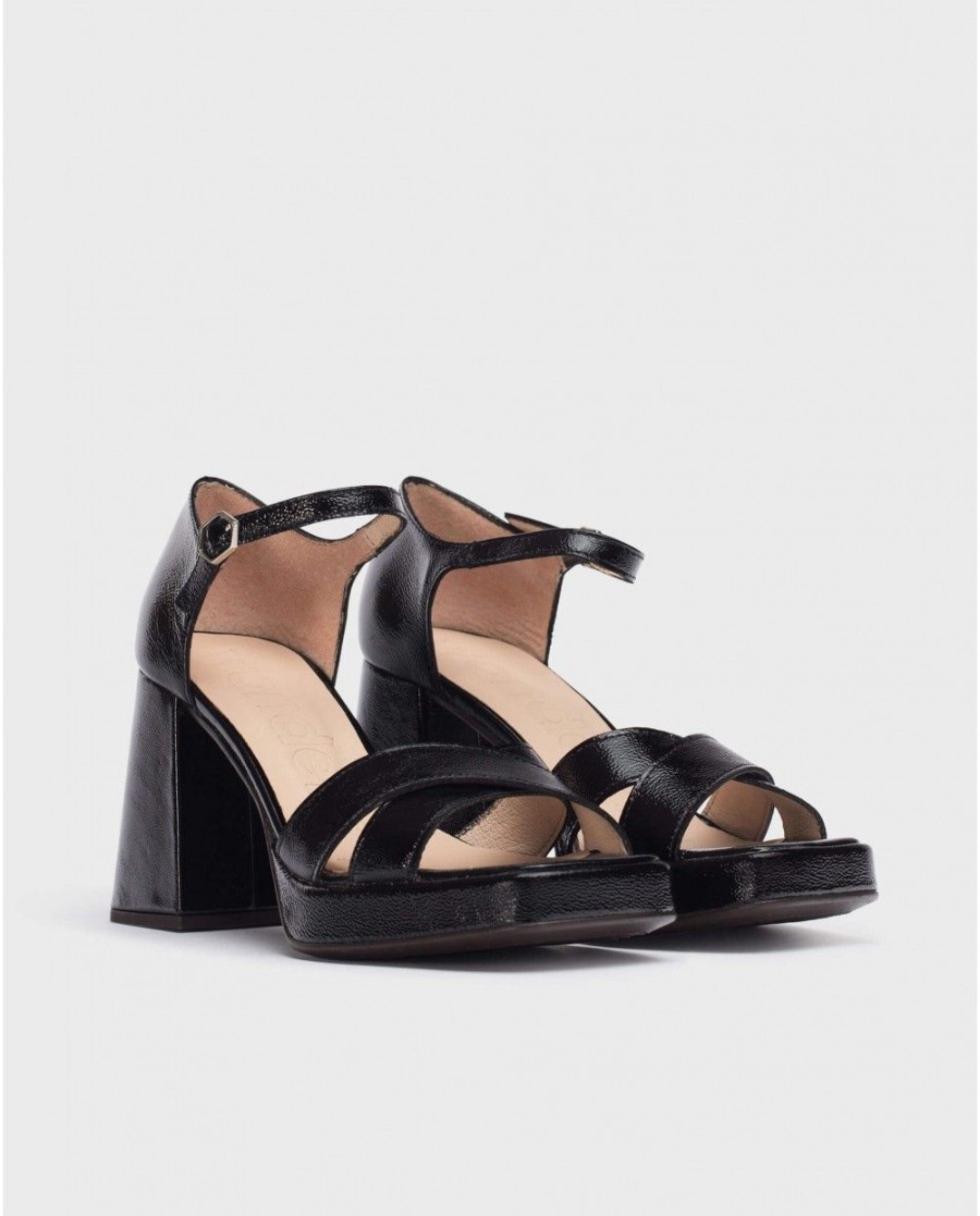 Wonders Black Julia Sandal | Sandals