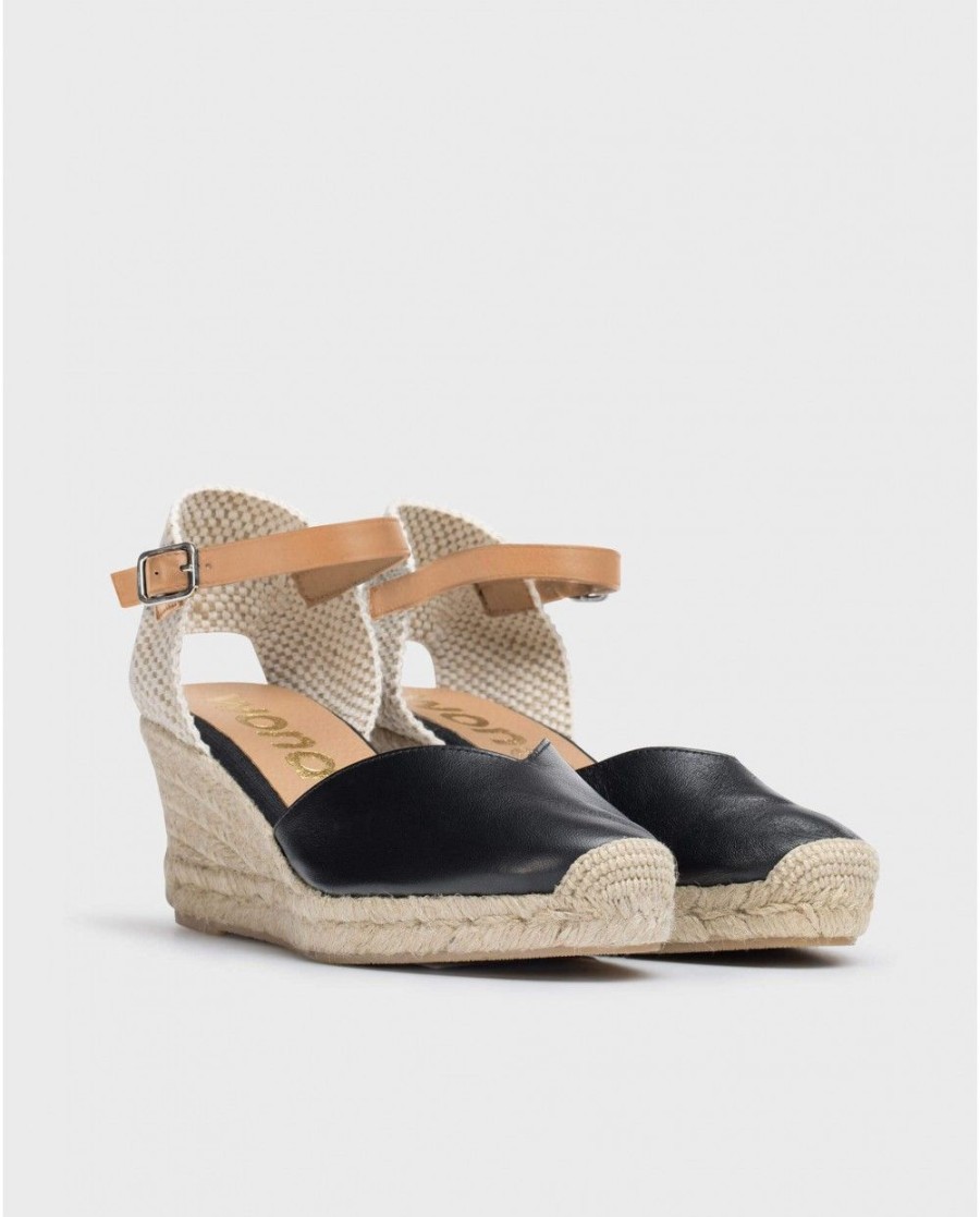 Wonders Black Lexi Espadrilles | Espadrilles