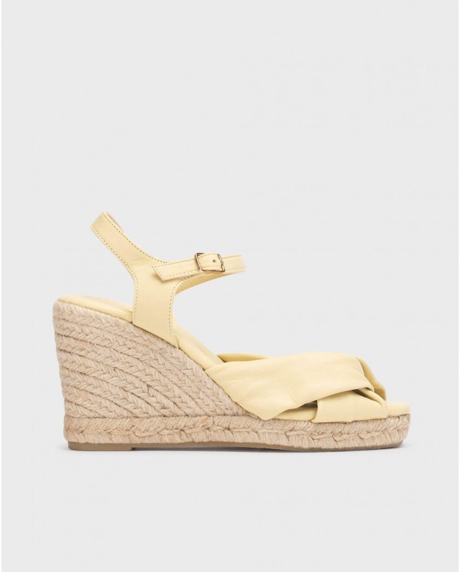 Wonders Yellow Anuk Sandal | Espadrilles