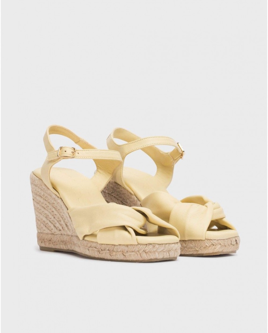 Wonders Yellow Anuk Sandal | Espadrilles