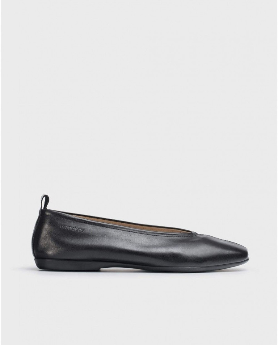 Wonders Black Pepa Ballet Pump | Ballerinas