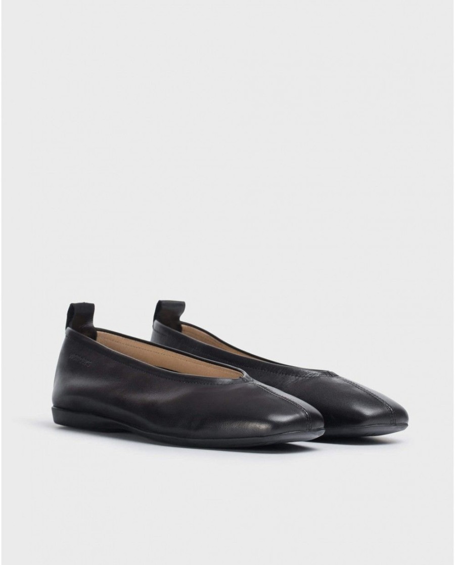 Wonders Black Pepa Ballet Pump | Ballerinas