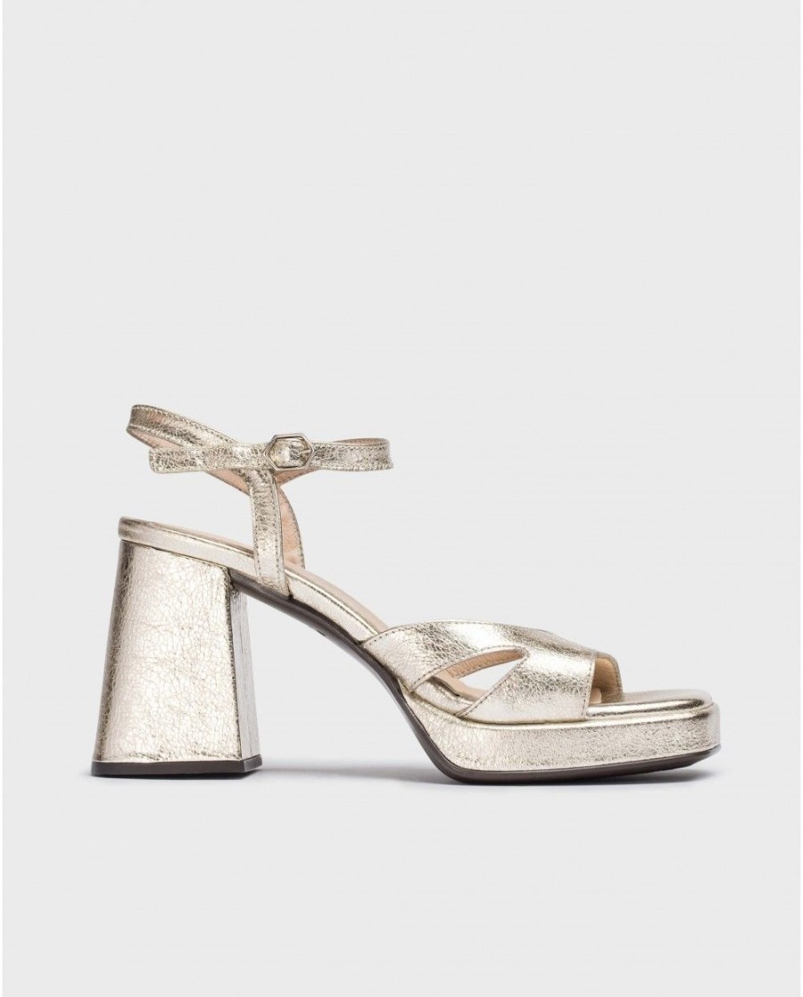 Wonders Gold Frida Sandals | Heels