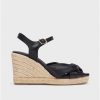 Wonders Black Anuk Sandal | Espadrilles