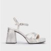 Wonders Silver Love Sandal | Heels