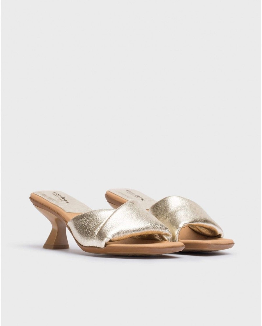 Wonders Platinum Glow Mules | Heels