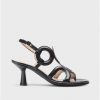 Wonders Black Iris Heeled Sandals | Heels