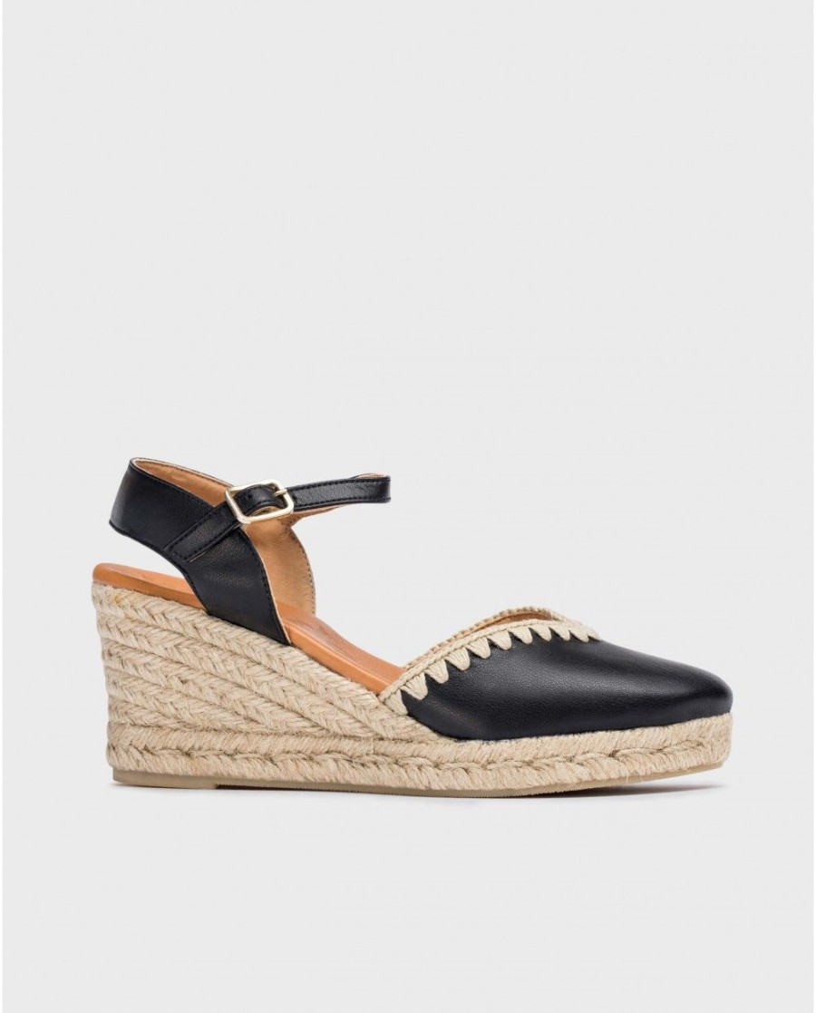 Wonders Black Malibu Espadrilles | Espadrilles