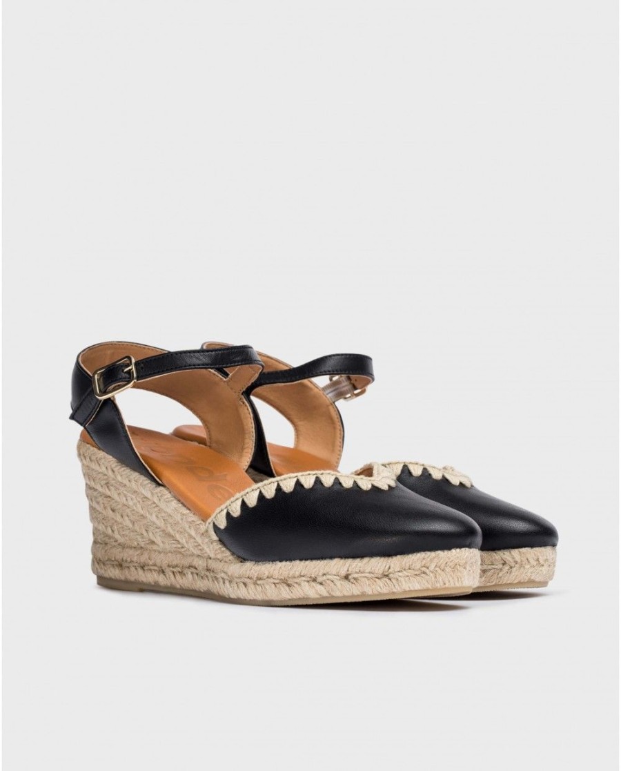 Wonders Black Malibu Espadrilles | Espadrilles