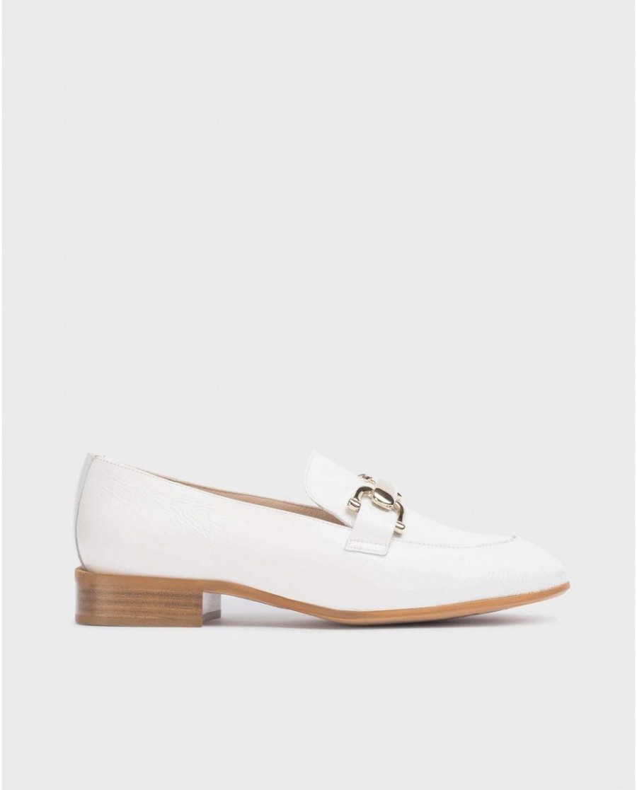 Wonders White Ermes Moccasin | Flat Shoes