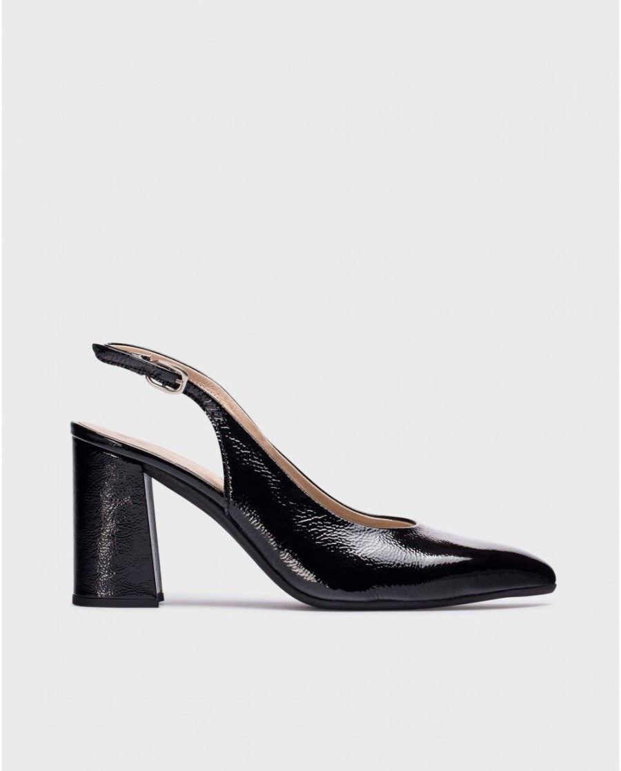 Wonders Black Vilma Heeled Shoes | Heels