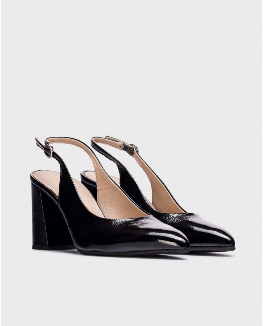 Wonders Black Vilma Heeled Shoes | Heels