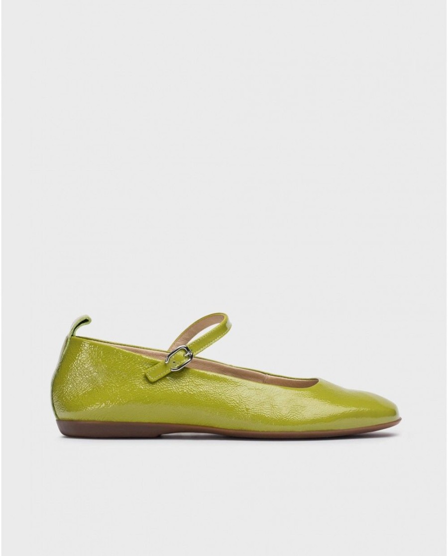 Wonders Green Seoul Ballerina | Flat Shoes