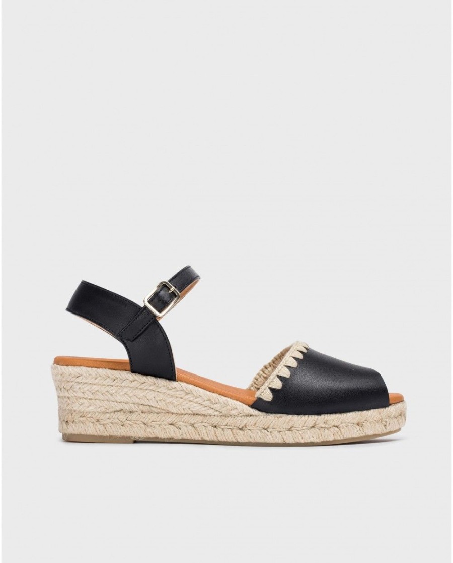 Wonders Black Ipanema Espadrilles | Espadrilles