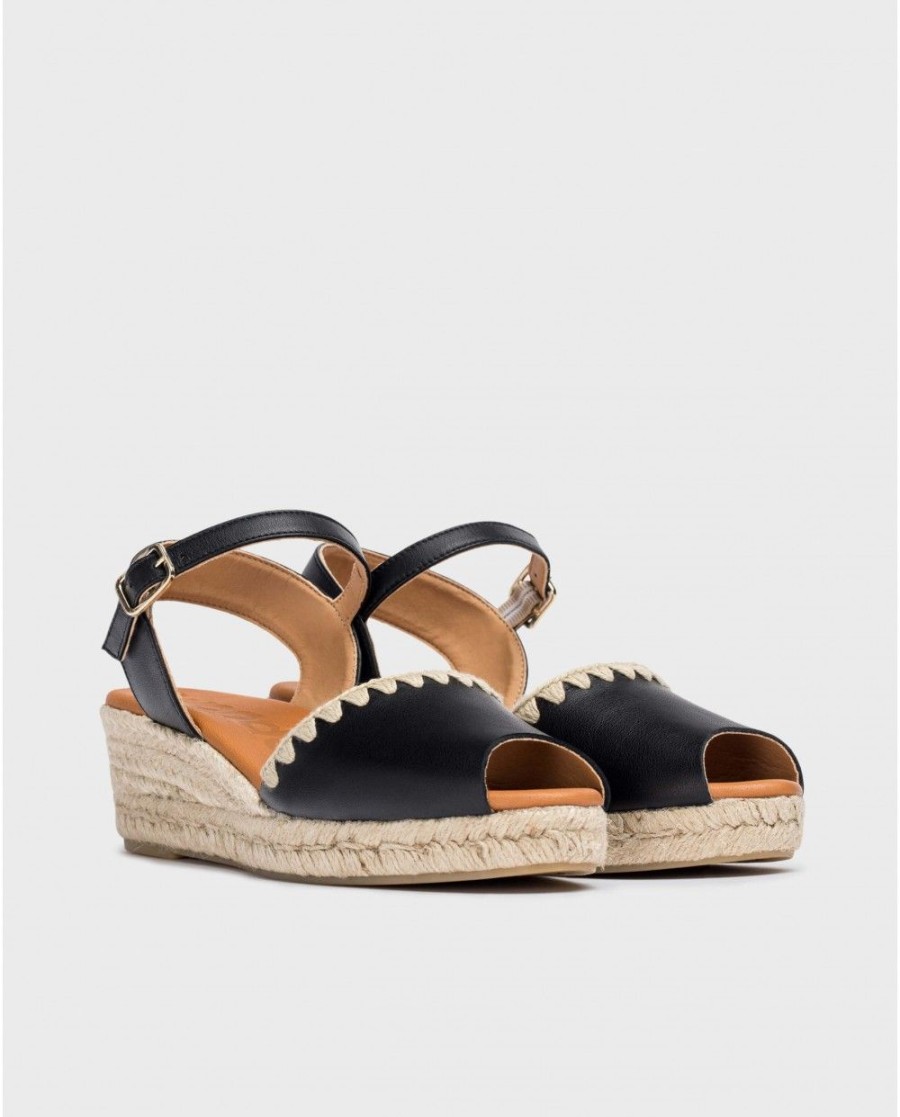 Wonders Black Ipanema Espadrilles | Espadrilles