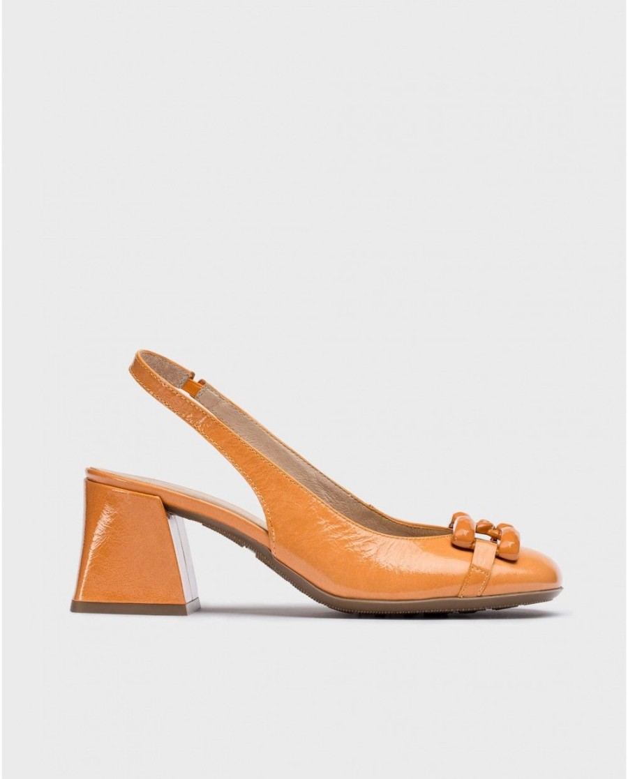 Wonders Orange Karla Heeled Sandals | Heels