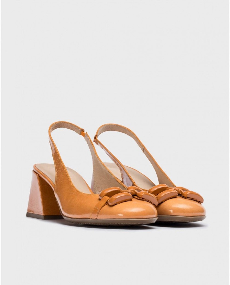 Wonders Orange Karla Heeled Sandals | Heels