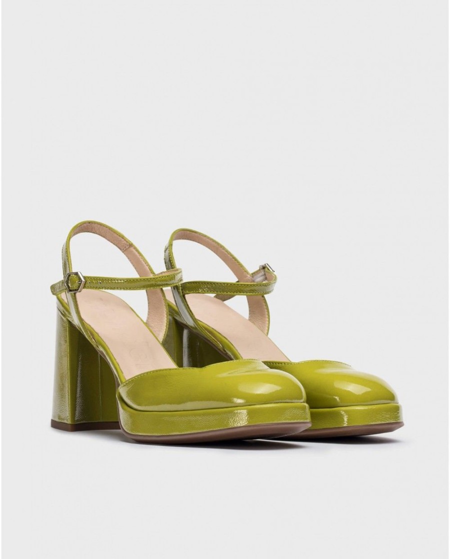 Wonders Green Selena Platform | Heels