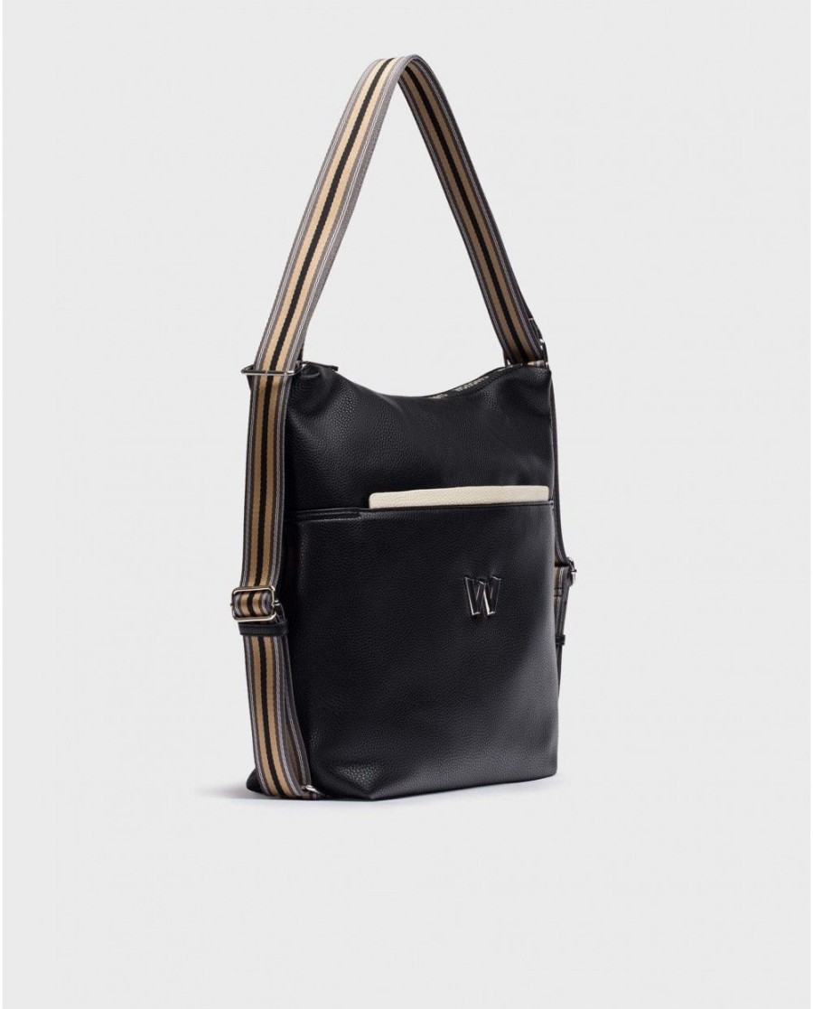 Wonders Black Bicolor Amatista Bag | Totes