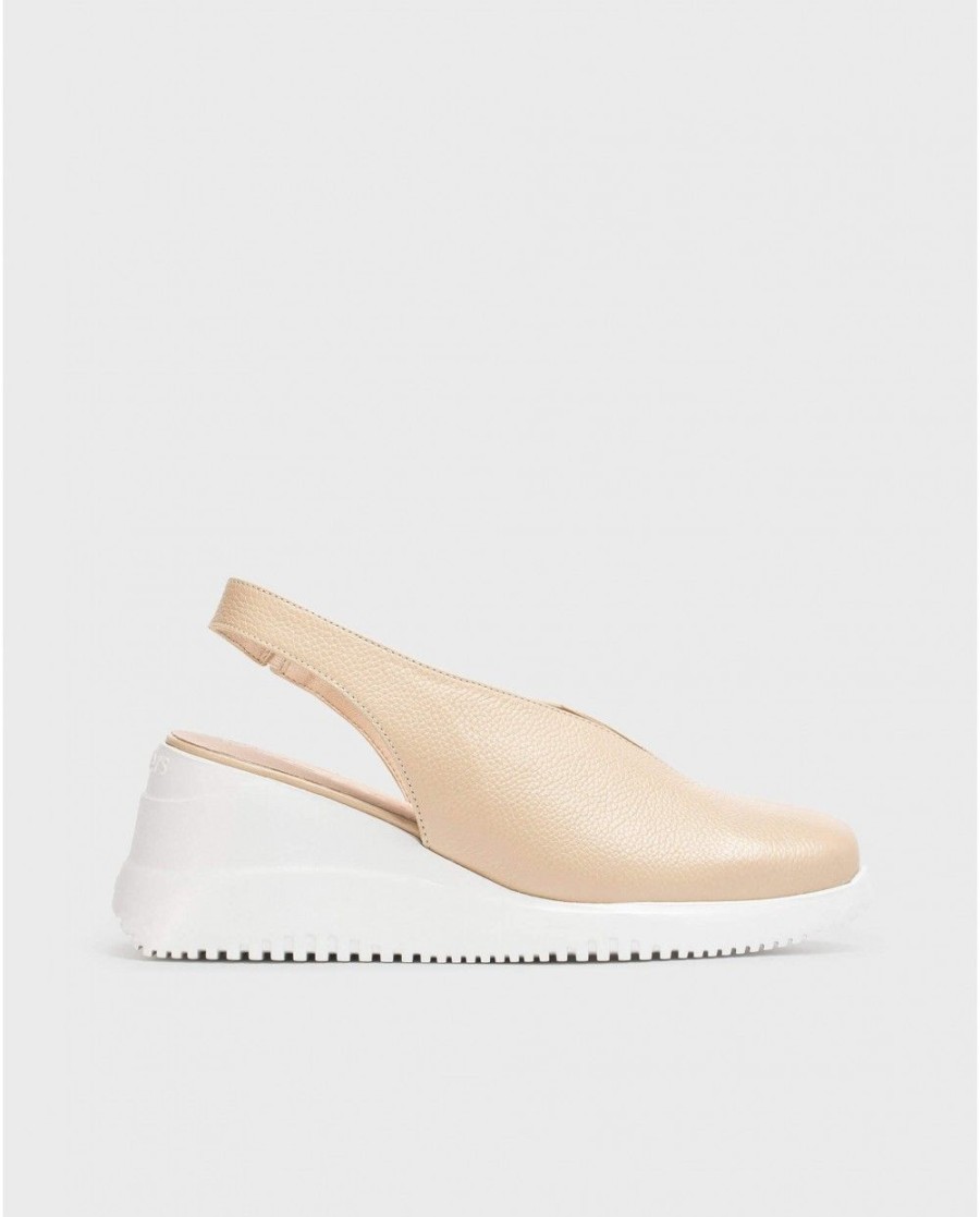 Wonders Beige Walter Wedge Shoe | Wedges