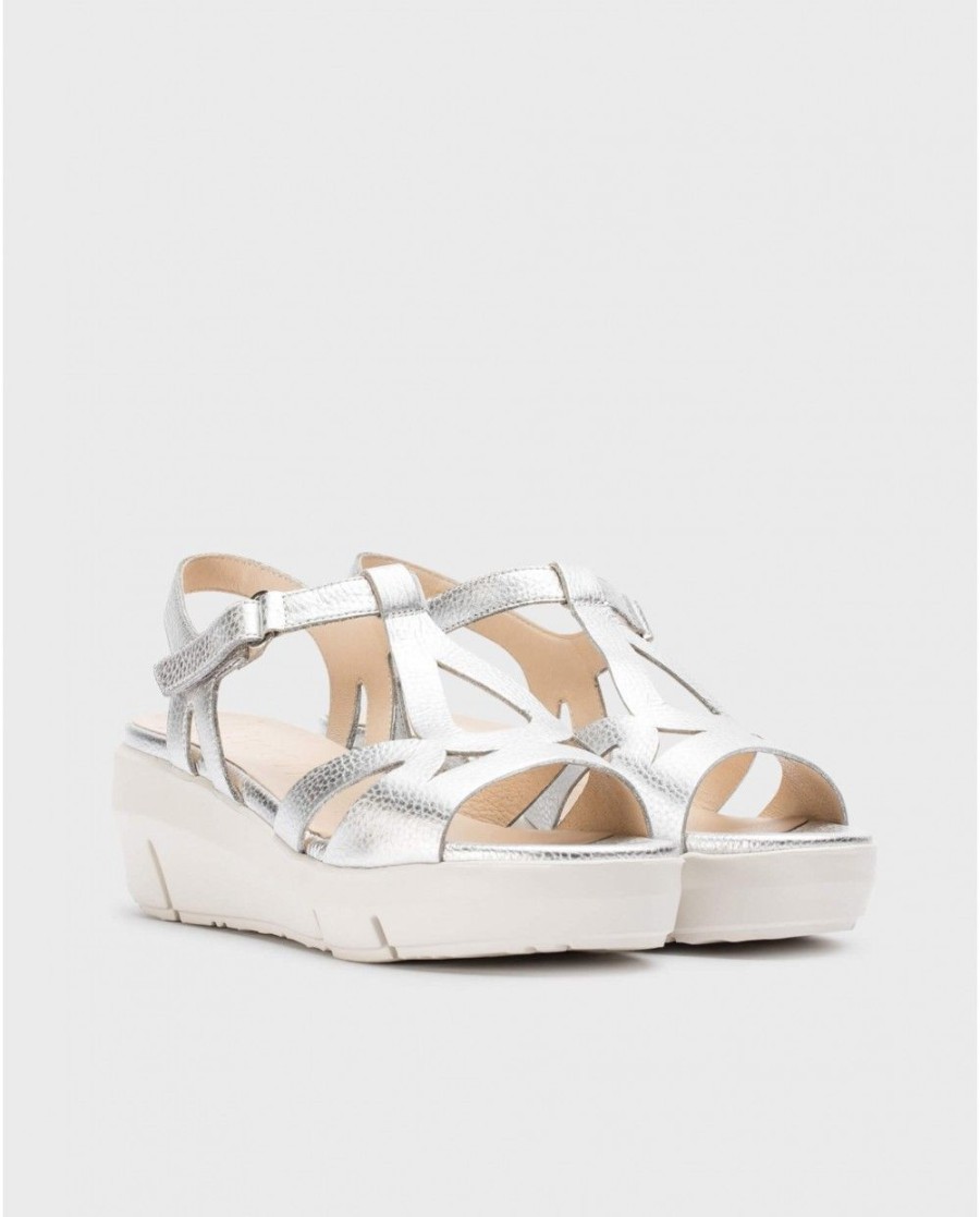 Wonders Silver Blanca Sandals | Sandals