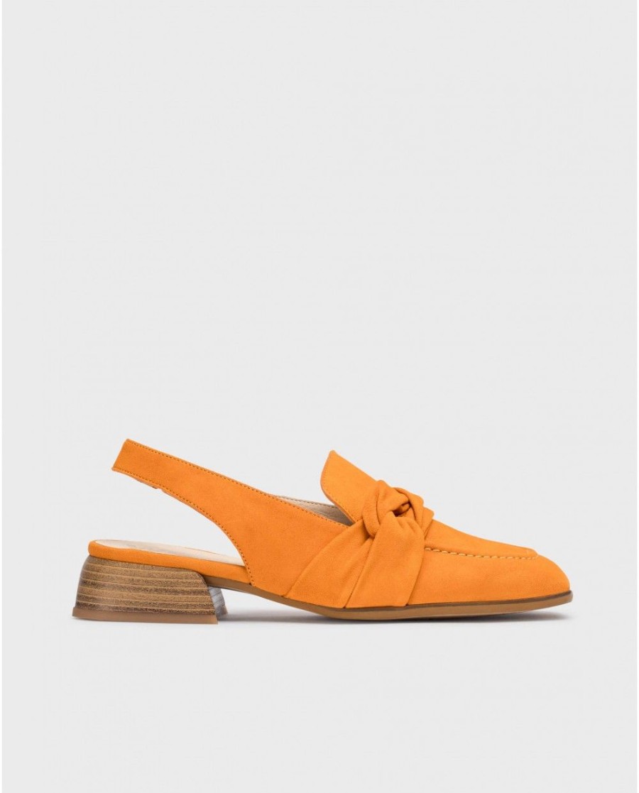 Wonders Orange Phoeniz Shoe | Flat Shoes