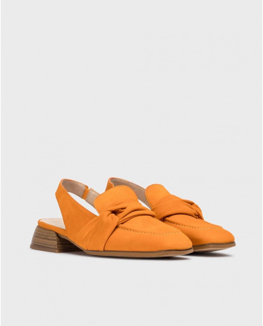 Wonders Orange Phoeniz Shoe | Flat Shoes