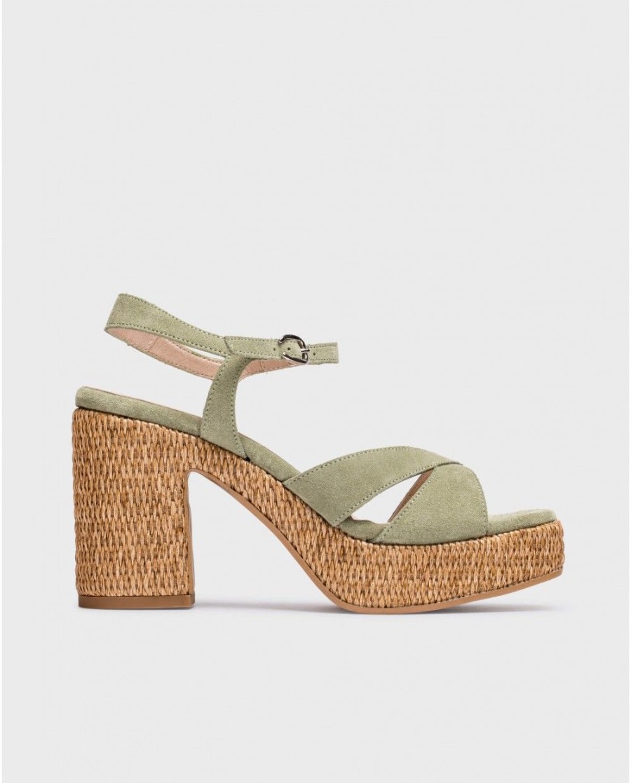 Wonders Green Giorgia Sandals | Heels