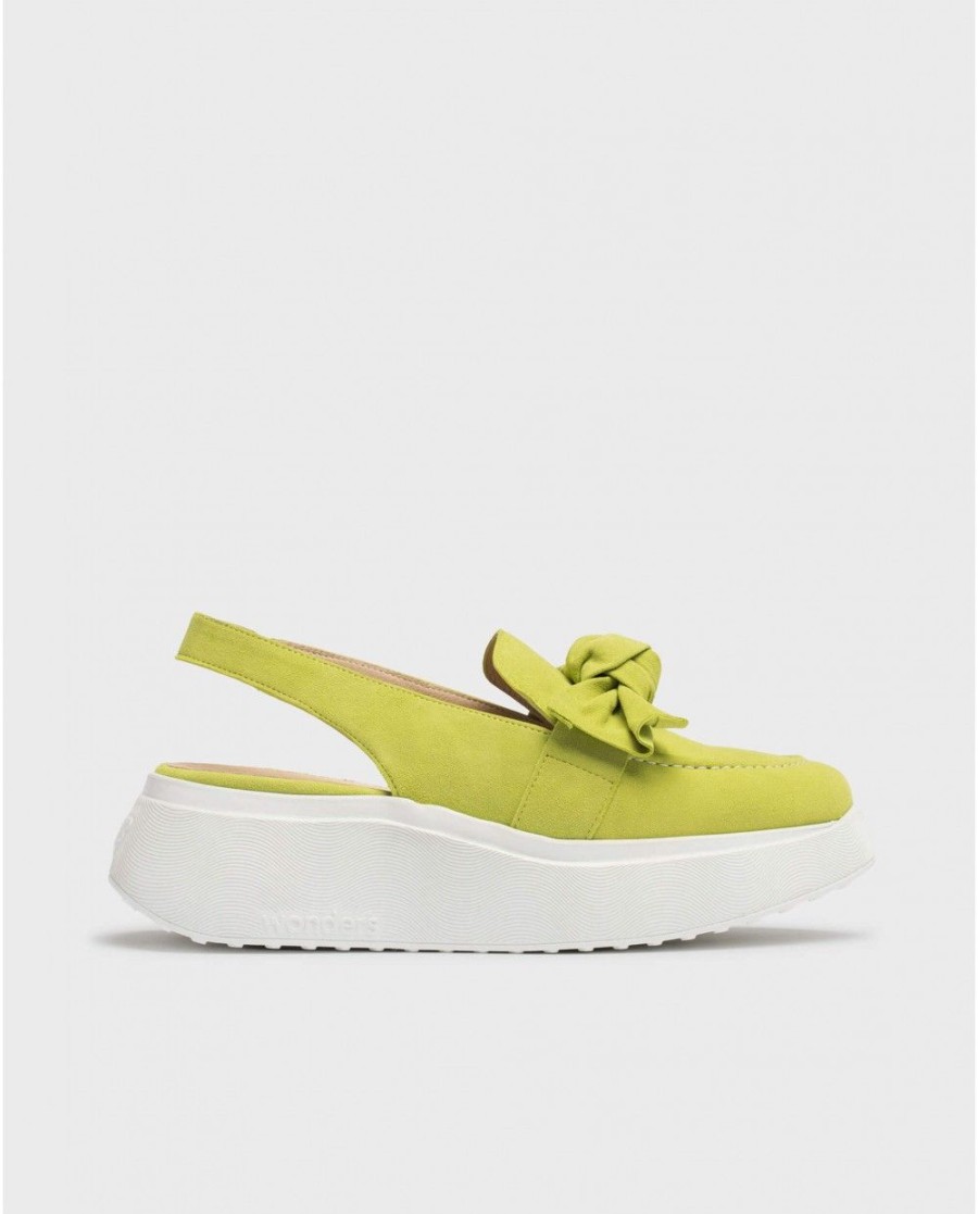 Wonders Green Tokio Moccasin | Platforms