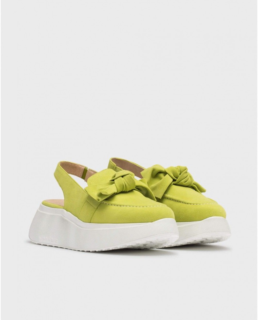 Wonders Green Tokio Moccasin | Platforms