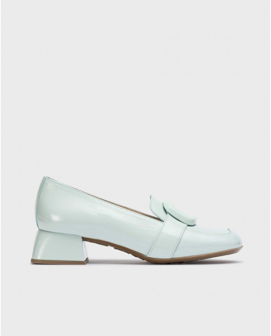 Wonders Light Blue Elein Mocassin | Heels