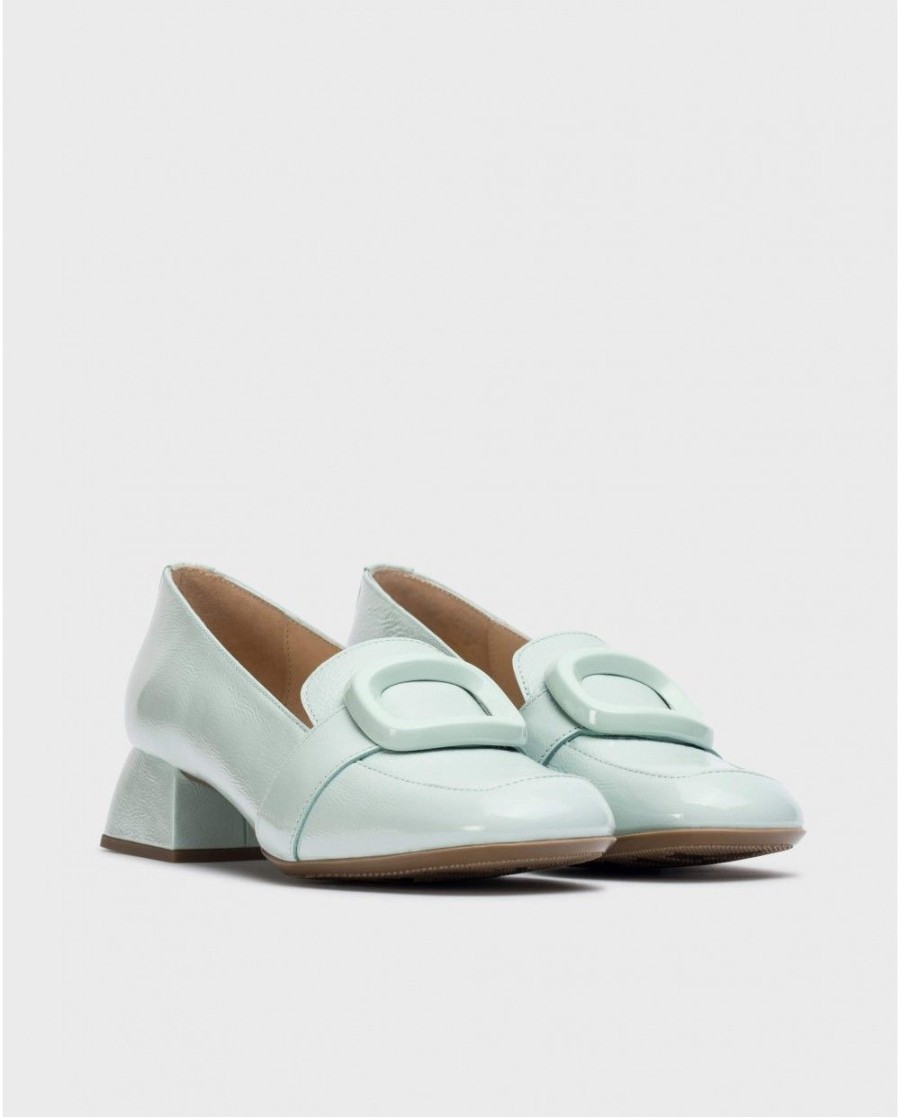 Wonders Light Blue Elein Mocassin | Heels