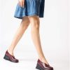 Wonders Burgundy Water Moccasin | Wedges