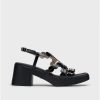 Wonders Black Neus Heeled Sandals | Heels