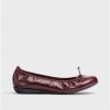 Wonders Burgundy Bo Ballet Pump | Ballerinas