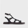 Wonders Black Olimpia Flat Sandals | Flat Shoes