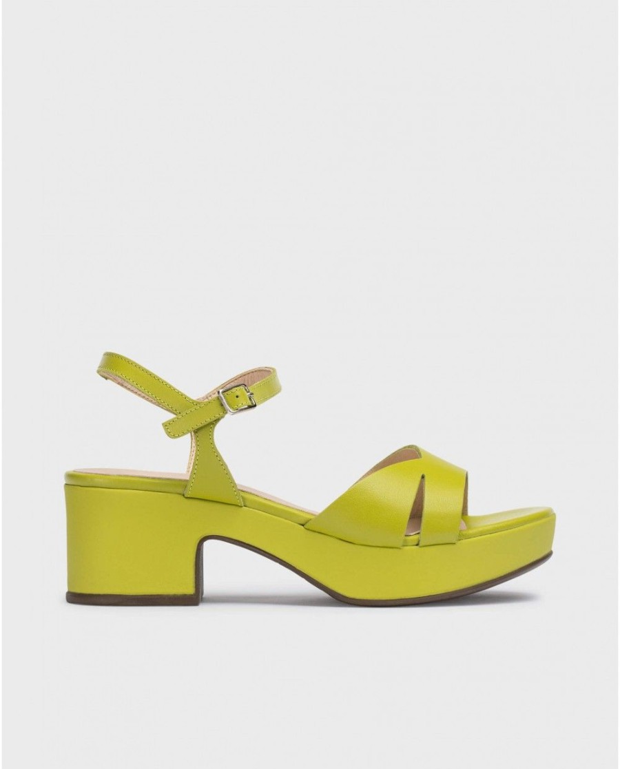 Wonders Green Grinon Heeled Sandals | Sandals