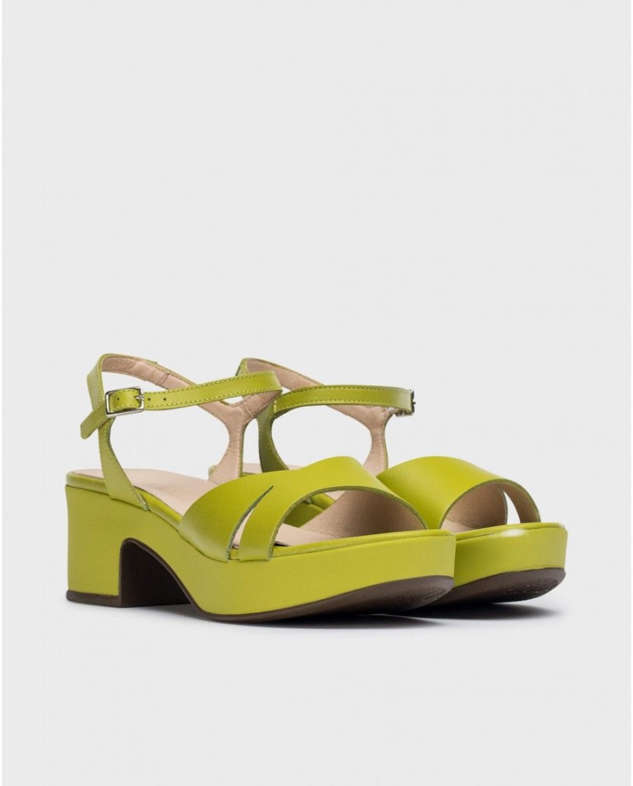 Wonders Green Grinon Heeled Sandals | Sandals