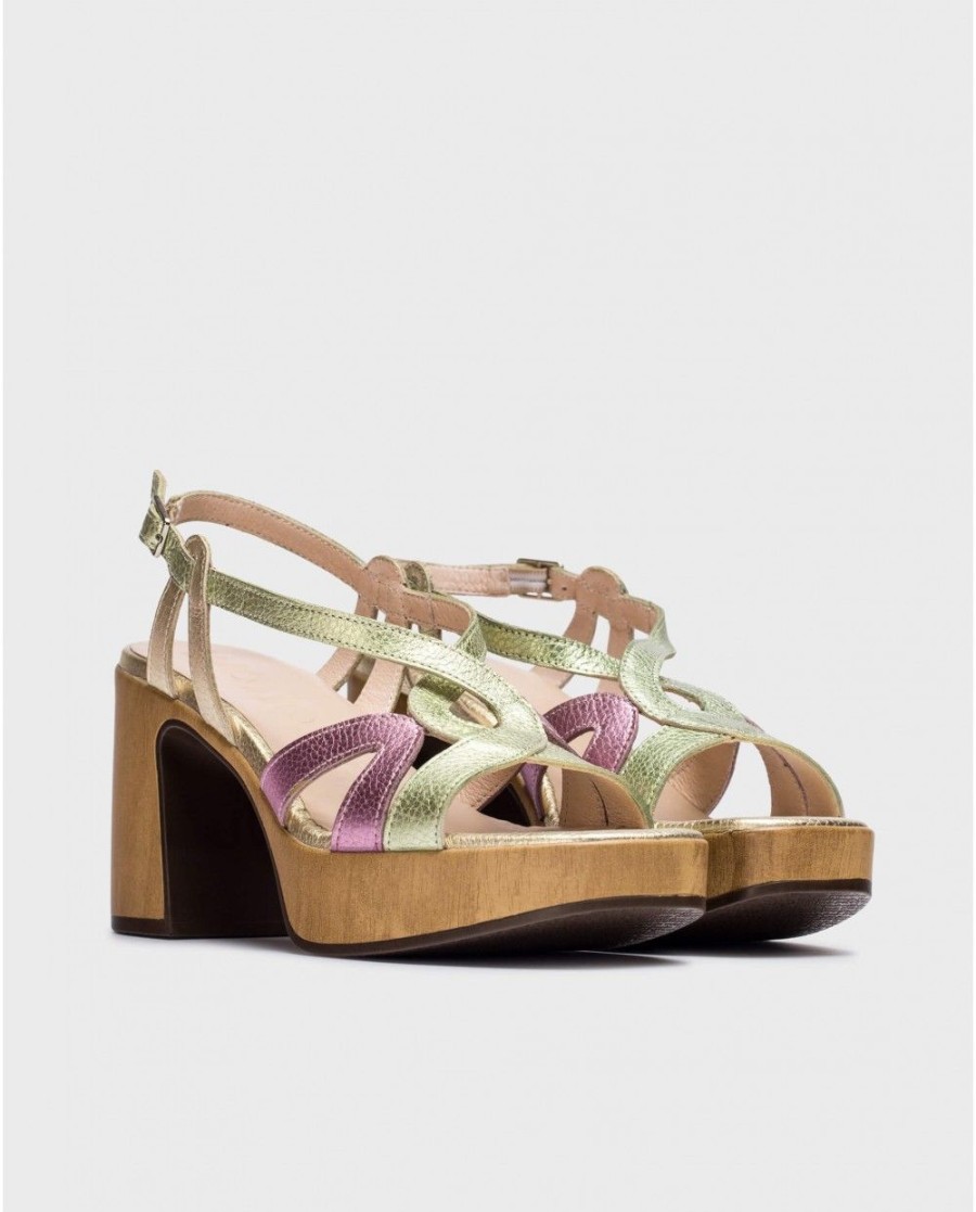 Wonders Bicolor Violeta Sandals | Heels