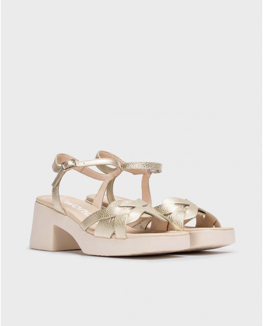 Wonders Metallic Catalina Sandals | Heels