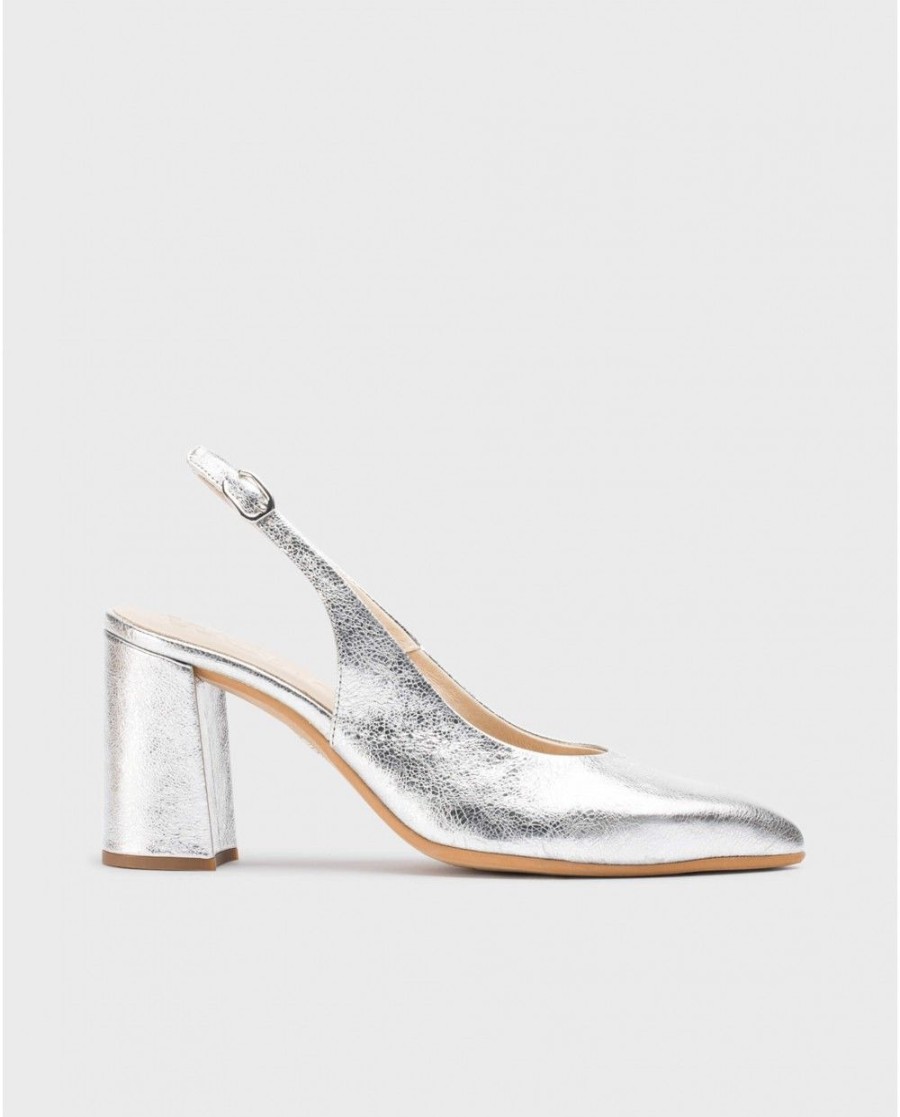 Wonders Silver Vilma Heeled Shoes | Heels