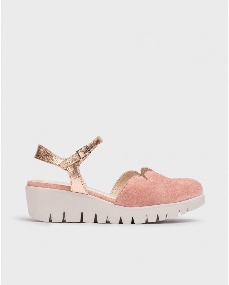 Wonders Pink Caravaca Sandal | Wedges