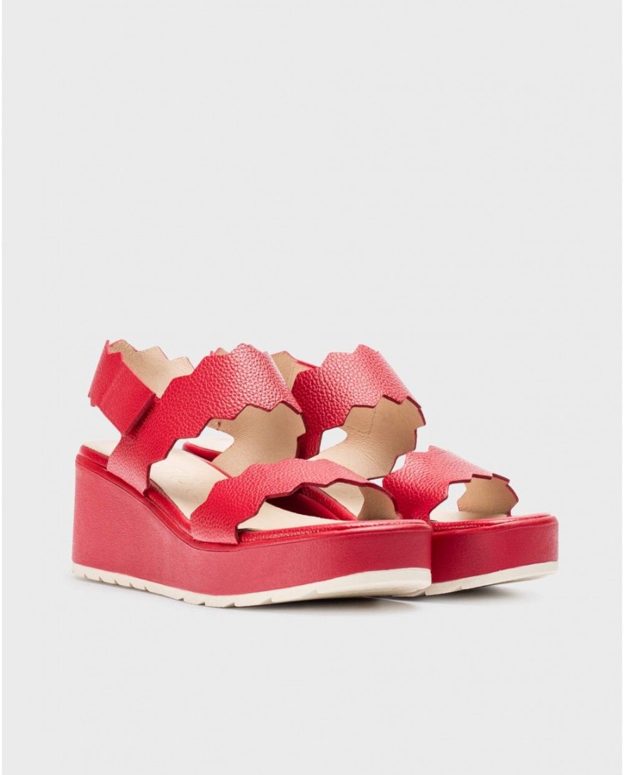 Wonders Red Purpura Sandals | Sandals