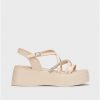 Wonders Beige Martina Platform Sandals | Sandals