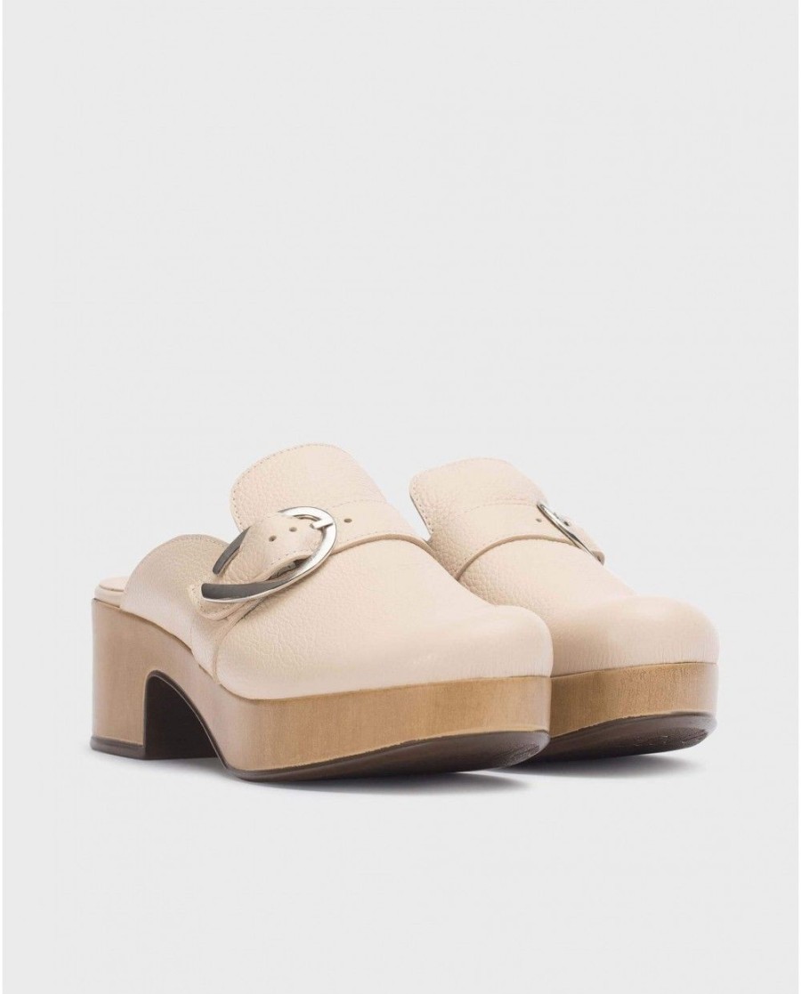 Wonders Beige Slow Clog | Platforms