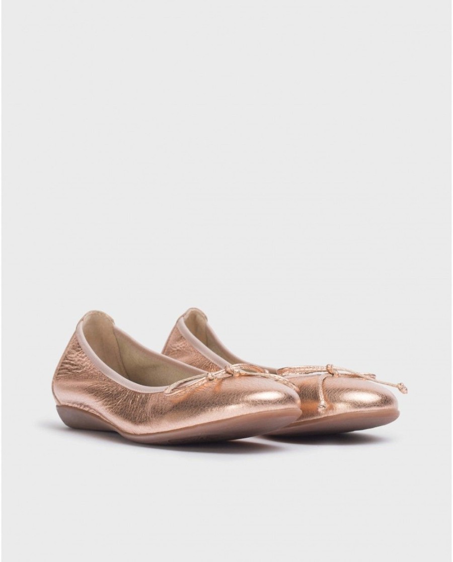 Wonders Pink Bo Ballet Pump | Flat Shoes