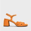 Wonders Orange Gisela Heeled Sandals | Heels