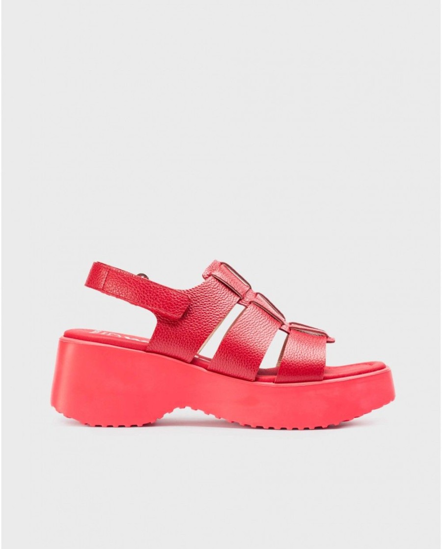 Wonders Red Nora Sandals | Sandals